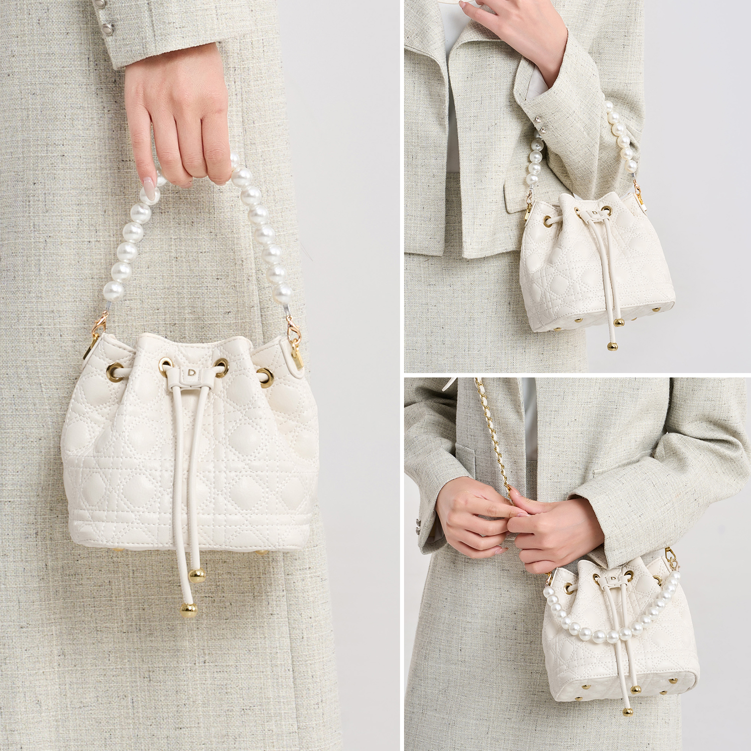 New pearl chain shoulder bag q – обзор и цена Chain Crossbody Quilted
