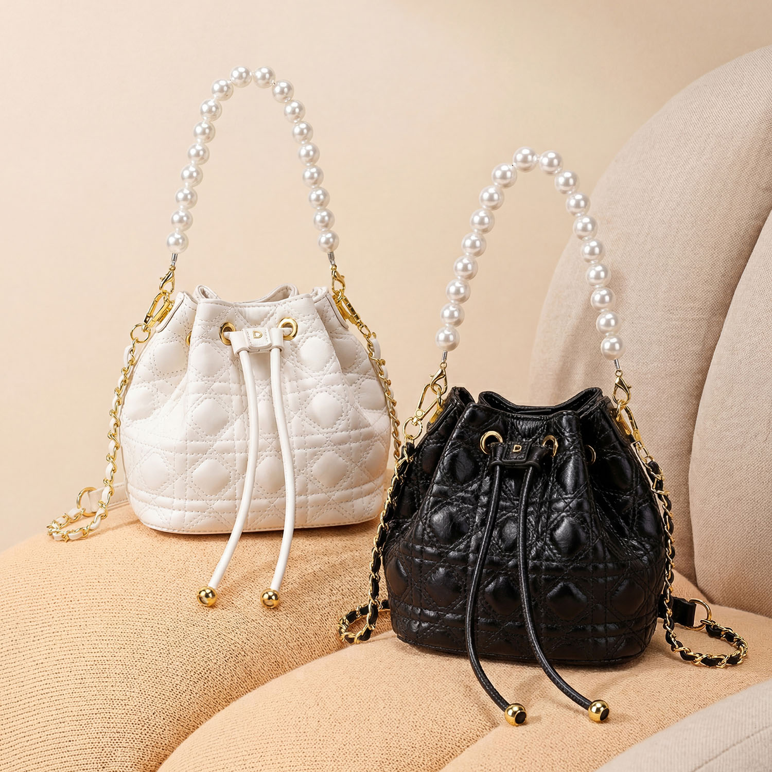 New pearl chain shoulder bag q – обзор и цена Chain Crossbody Quilted