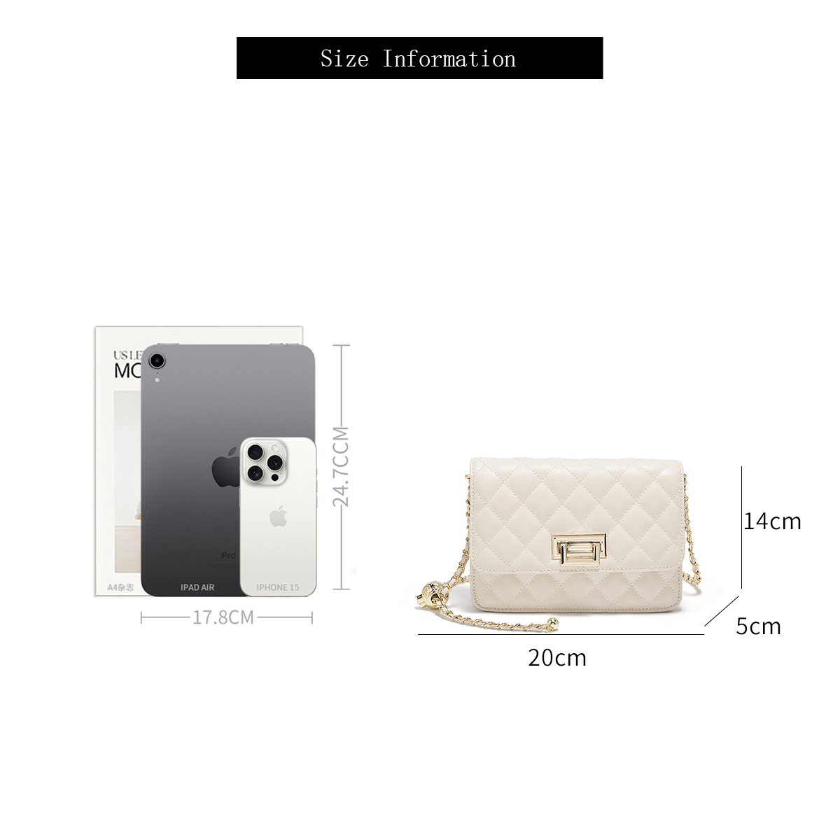 FOXER 2026 Women White Quilted – обзор и цена Chain Crossbody Quilted