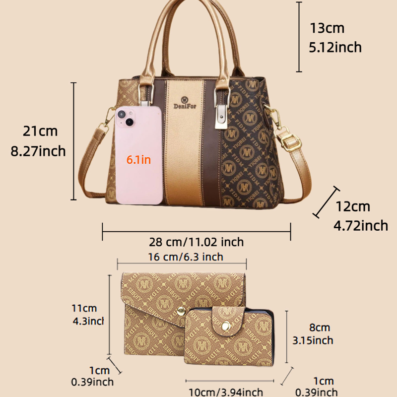 3-piece set of women's handbag – обзор и цена Luxury Bags In