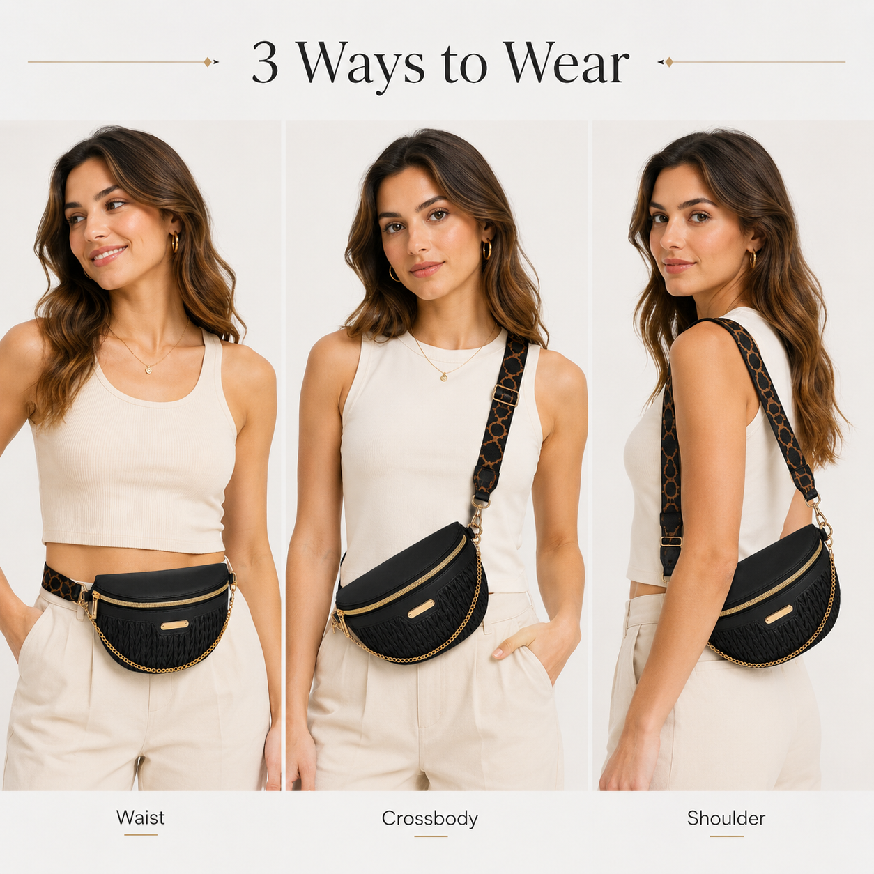 Women Quilted Waist Bag Fashio – обзор и цена Chain Crossbody Quilted