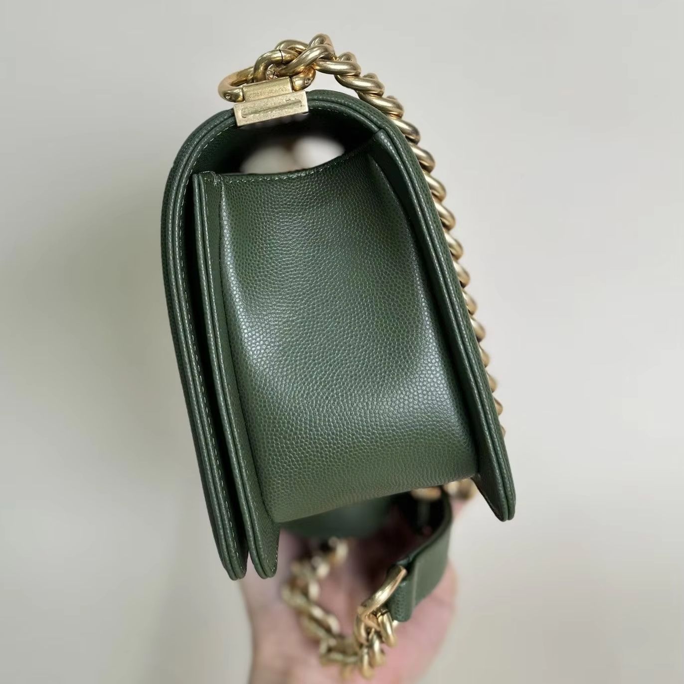Olive green herringbone quilte – обзор и цена Chain Crossbody Quilted